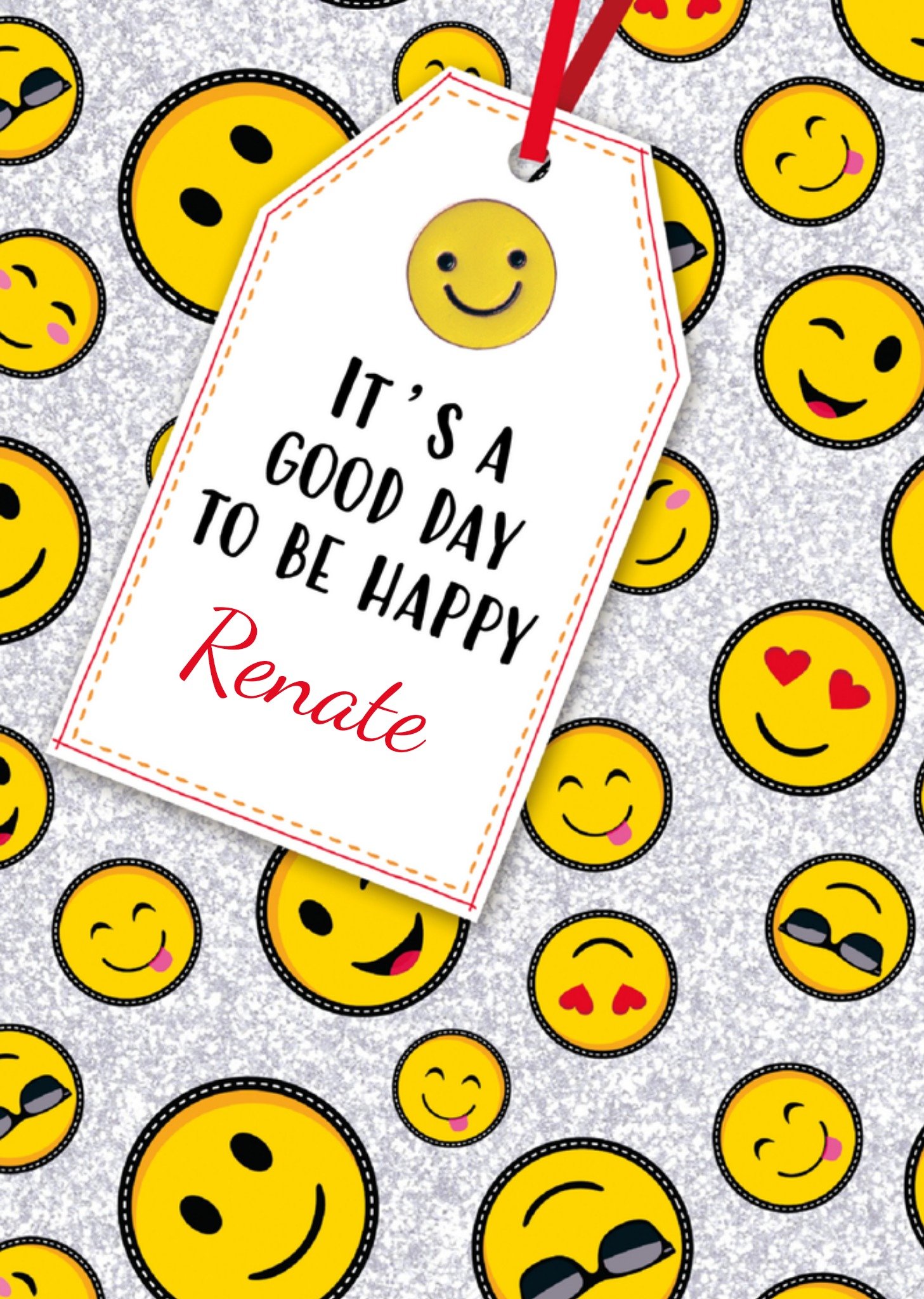 Zomaar Neutraal Smiley Illustrtatie Kaart TMS