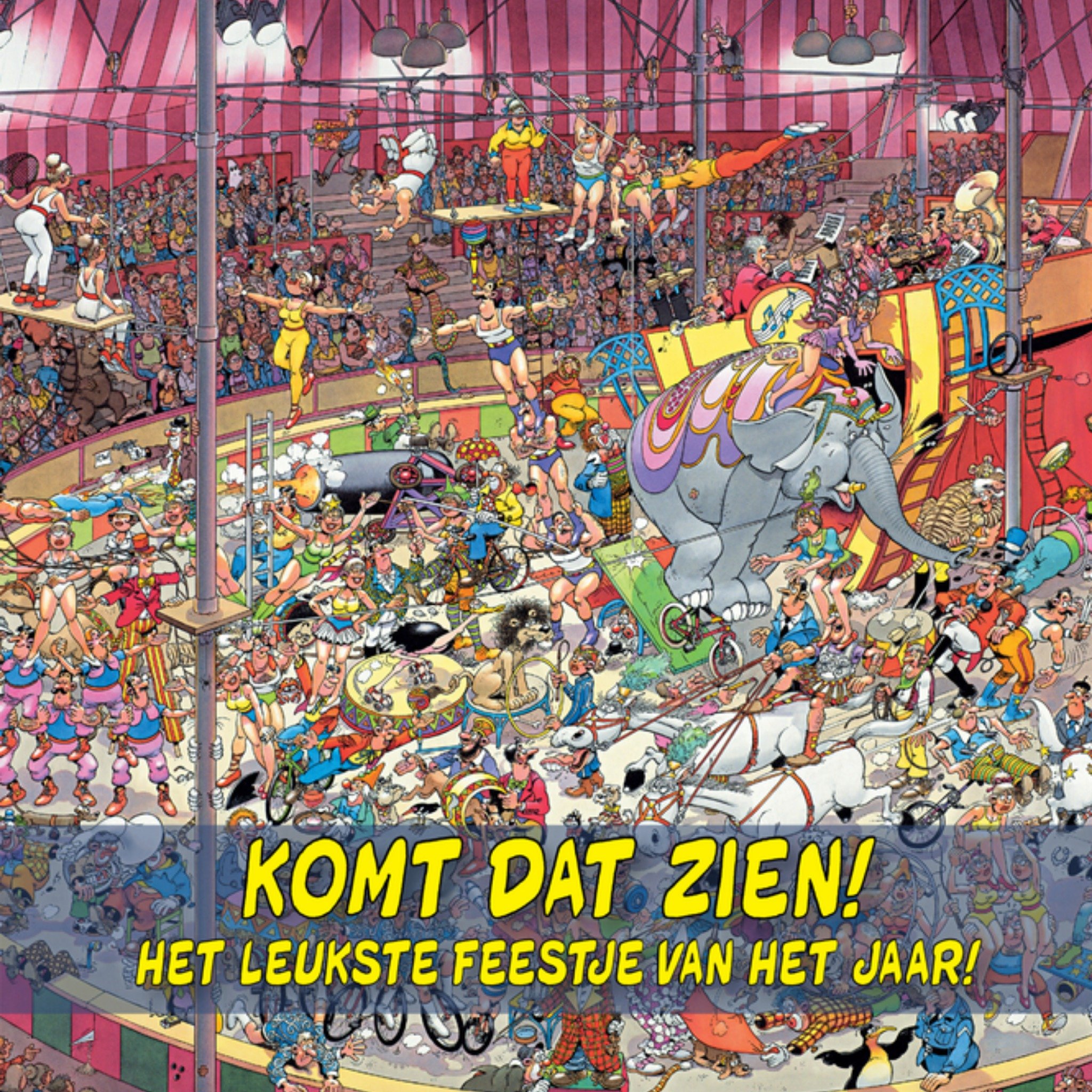 Het leukste feestje van het jaar! Vierkante Kaart Jan van Haasteren