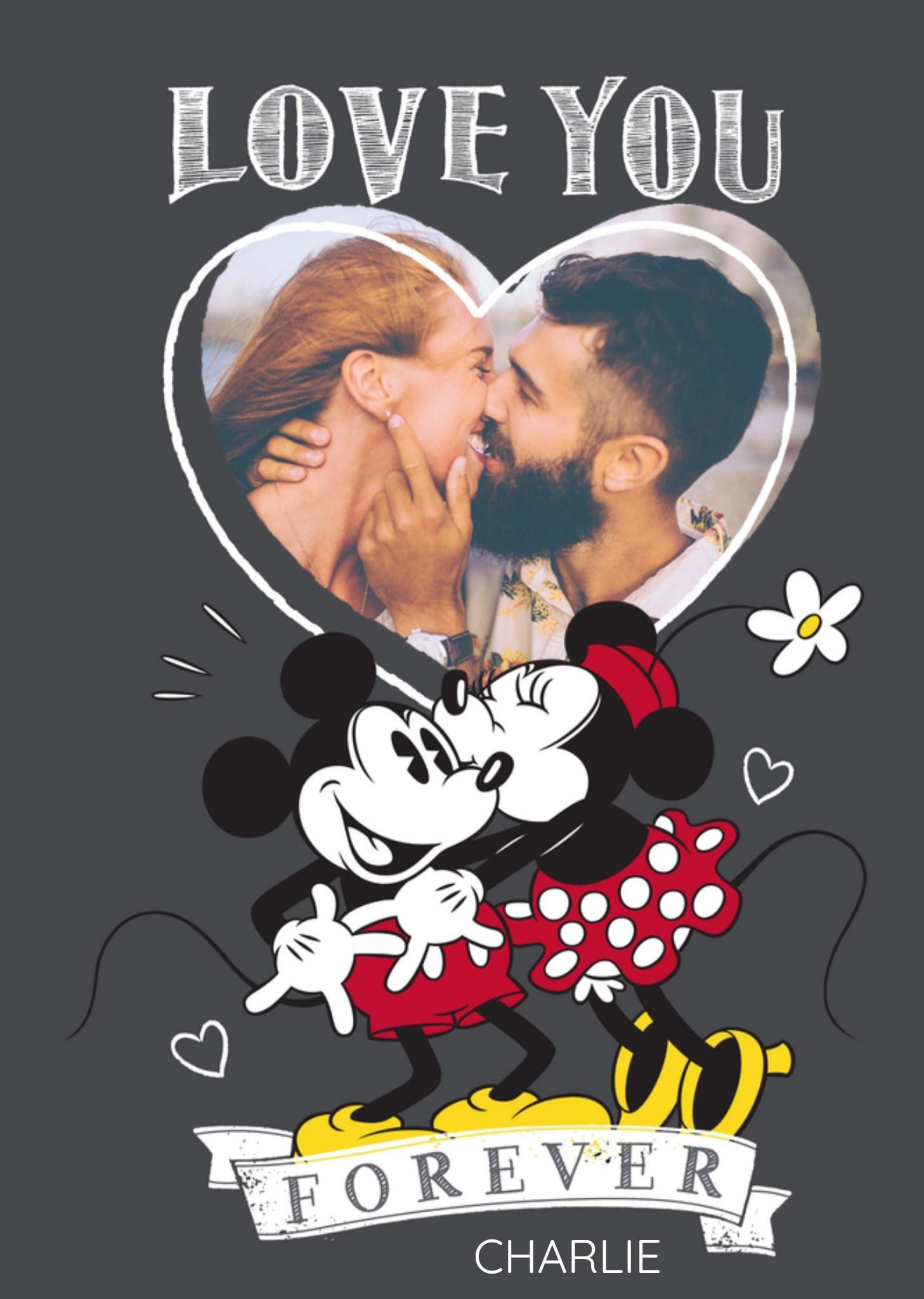 Disney Valentijnskaart Love you forever Met foto Kaart Mickey Mouse