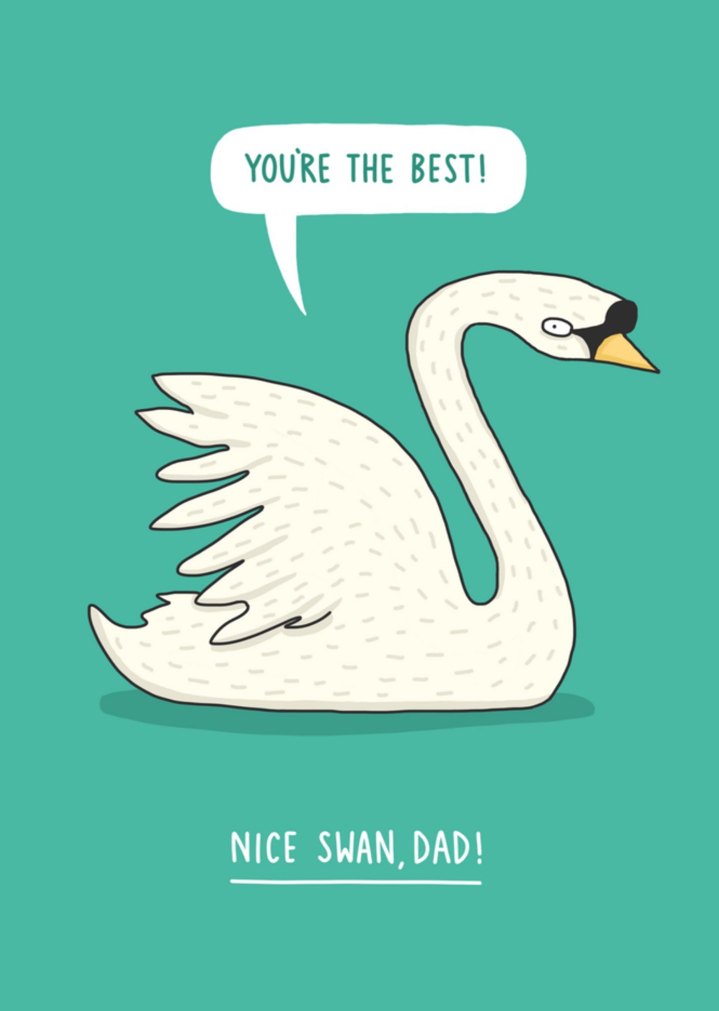 Verjaardagskaart zwaan papa Kaart Charly Clements