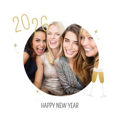 Foto Upload Champagne 2026 Nieuwjaar Kaart