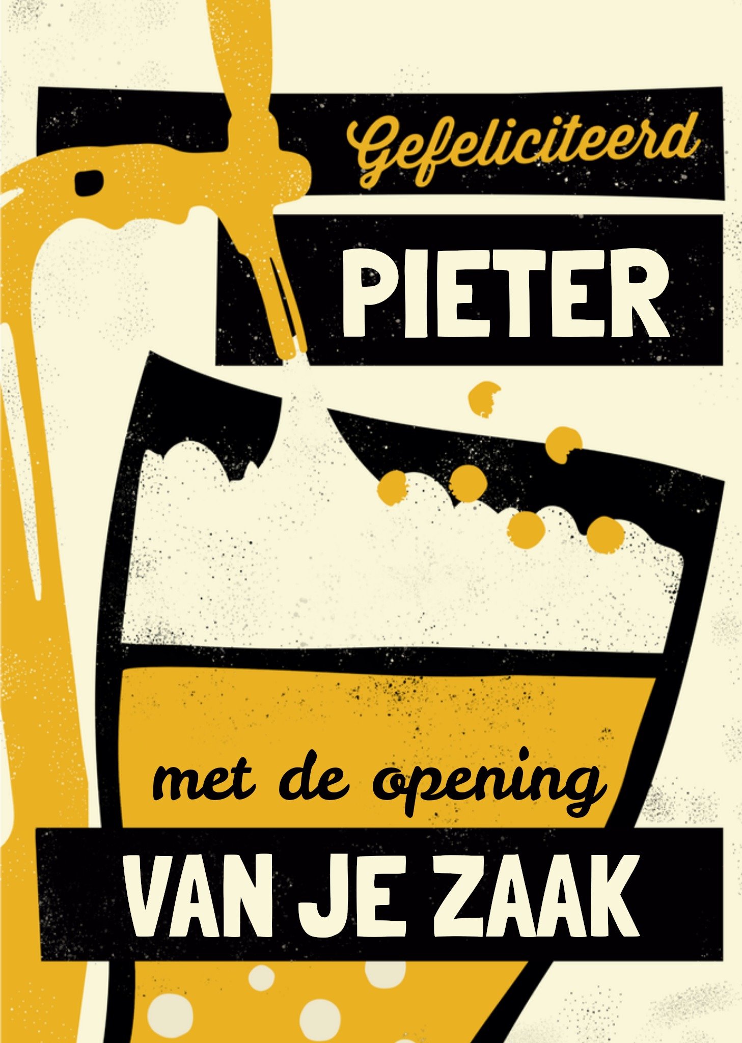 Nieuwe zaak kaart met aanpasbare naam Greetz