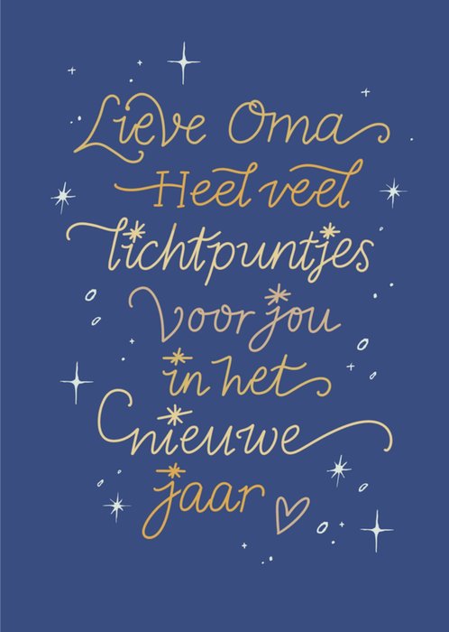 Greetz | Nieuwjaarskaart | Lieve Oma