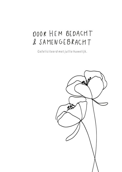 Dagelijksebroodkruimels | Huwelijkskaart | Bloemen