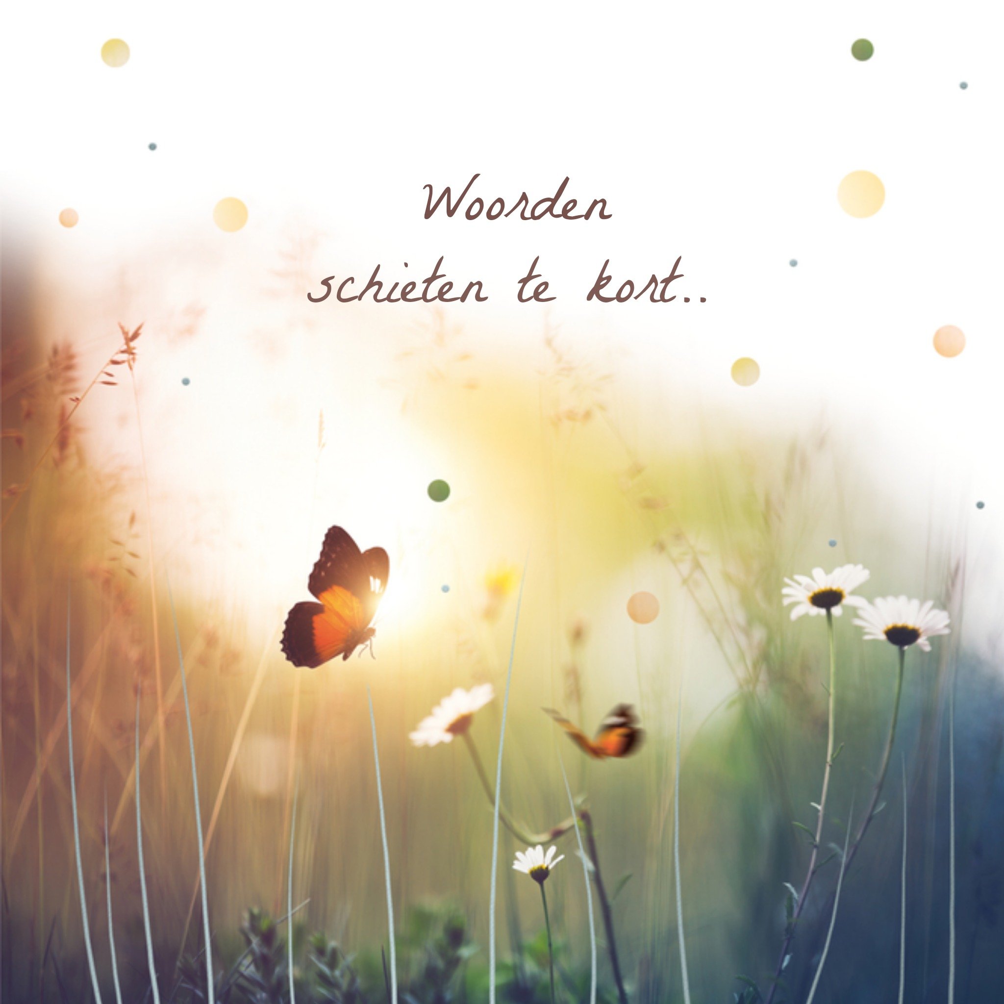 Condoleancekaart Woorden schieten te kort Vierkante Kaart TMS