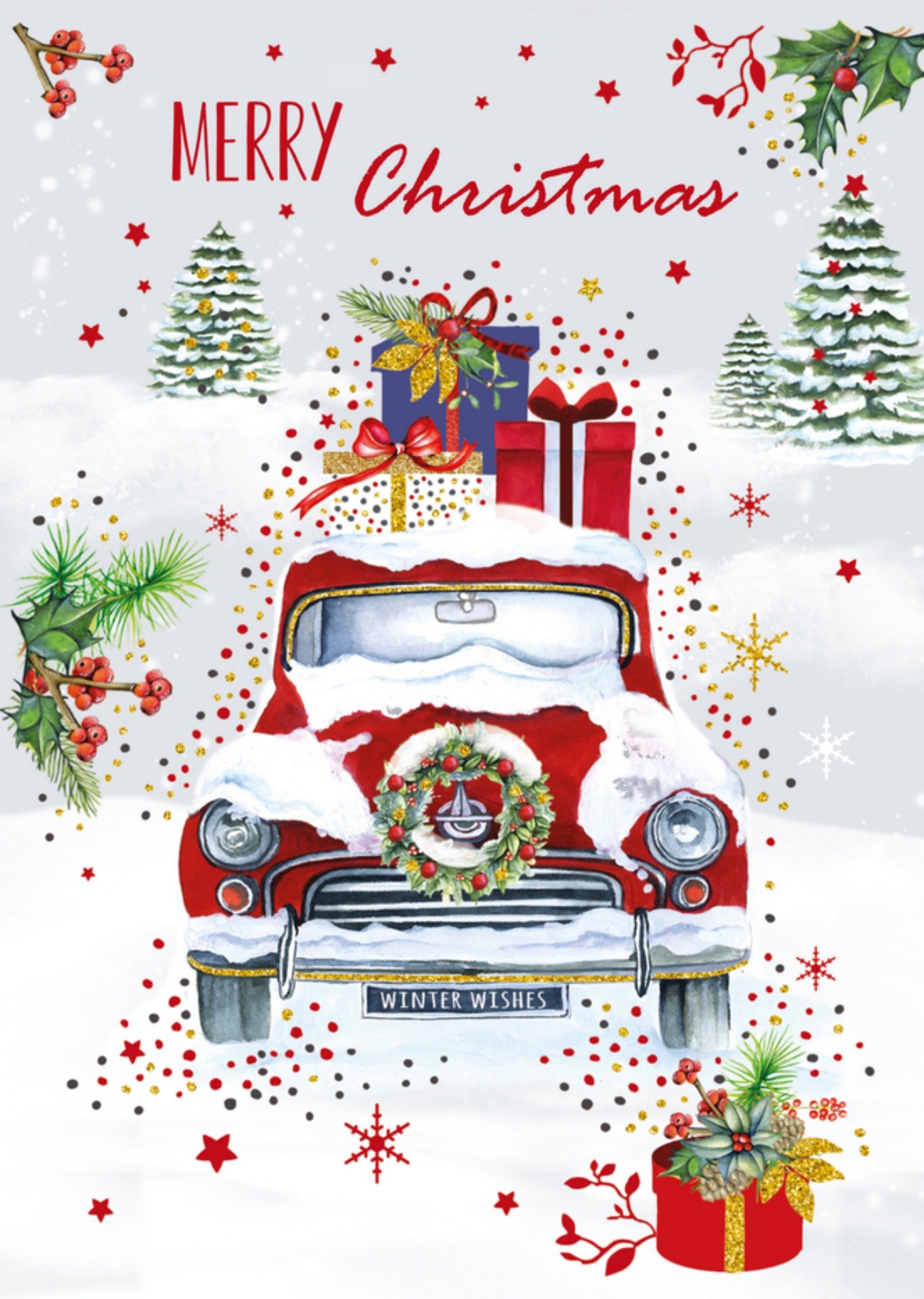 Kerst Auto Sneeuw TMS