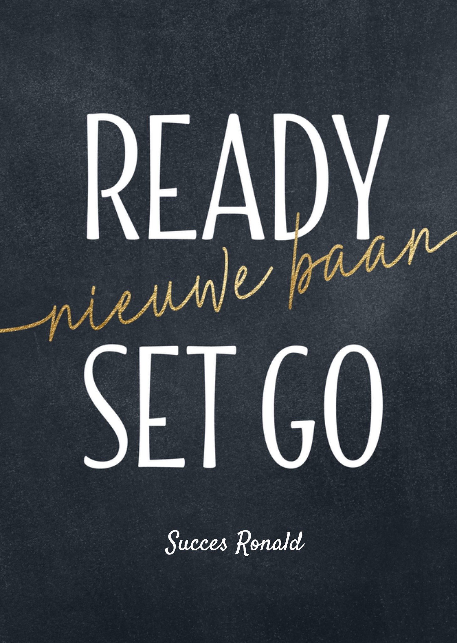 Luckz Nieuwe baan kaart met naam Greetz