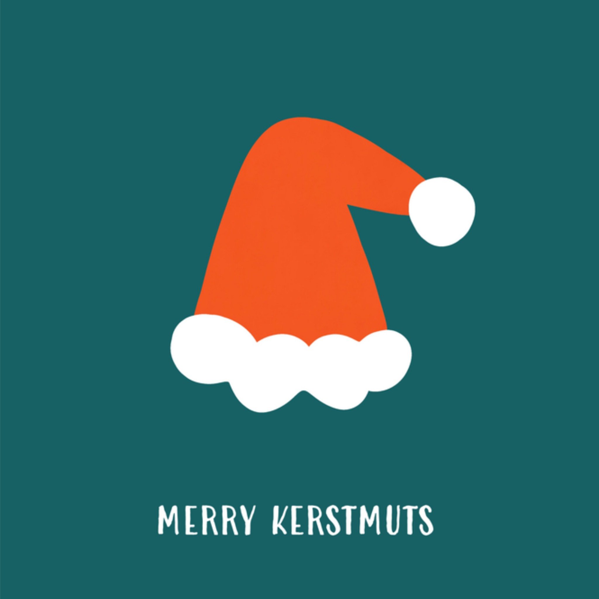 Greetz Kerstkaart kerstmuts Vierkant