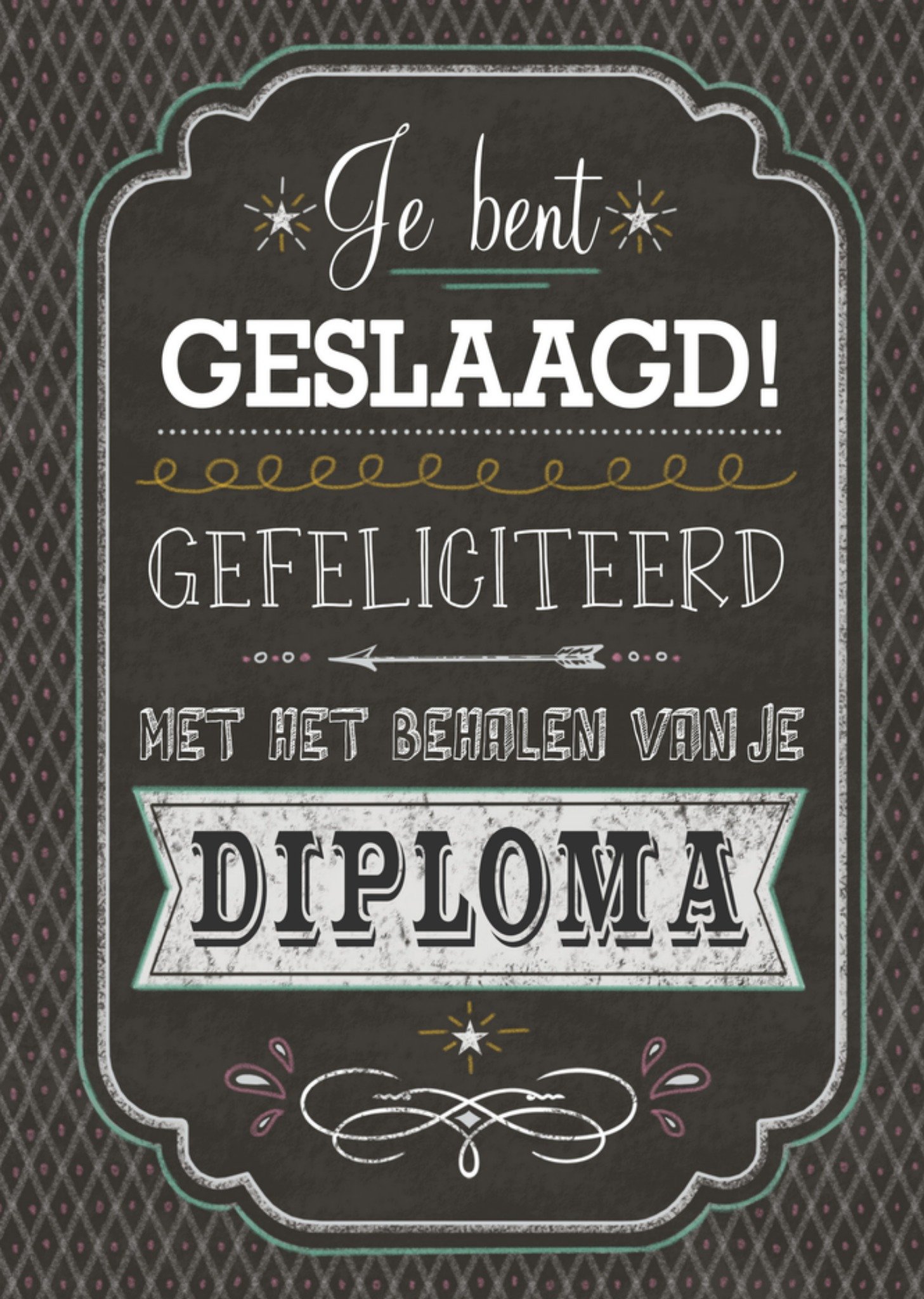 Geslaagd kaart diploma Kaart TMS