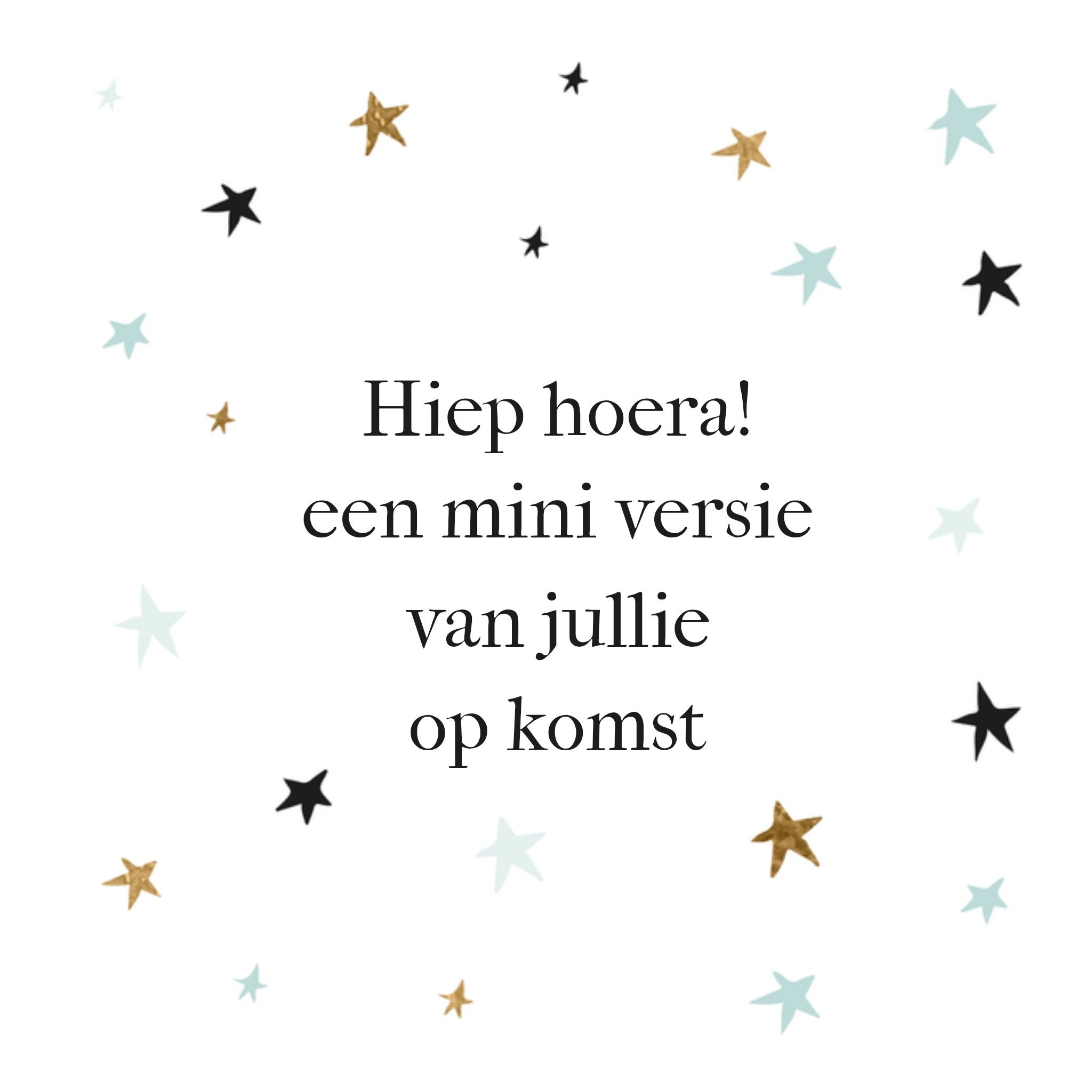 Greetz Zwangerschapskaart mini versie op komst Vierkant