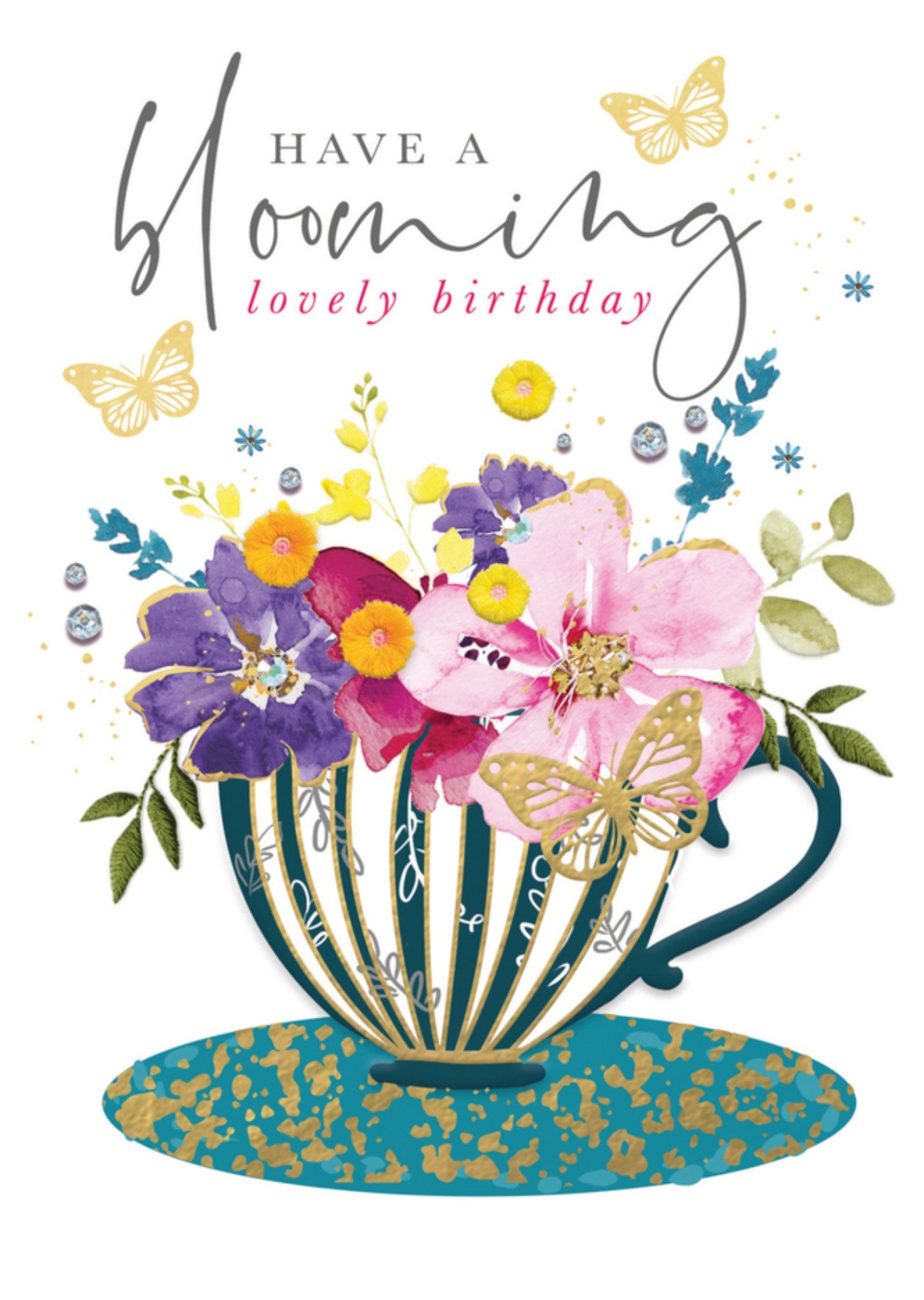 Abacus Verjaardagskaart bloemen Kaart Abacus Cards