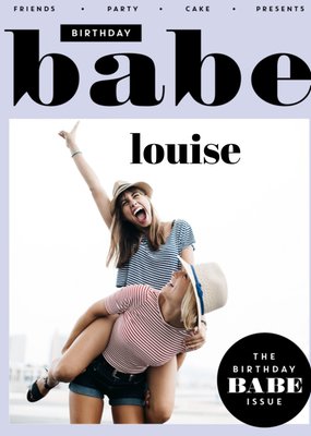 Verjaardagsbabe Tijdschrift Cover Foto Upload Kaart