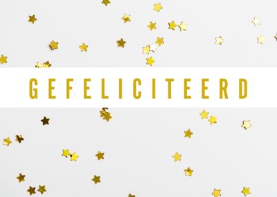 Greetz | Felicitatiekaart | sterren | goud