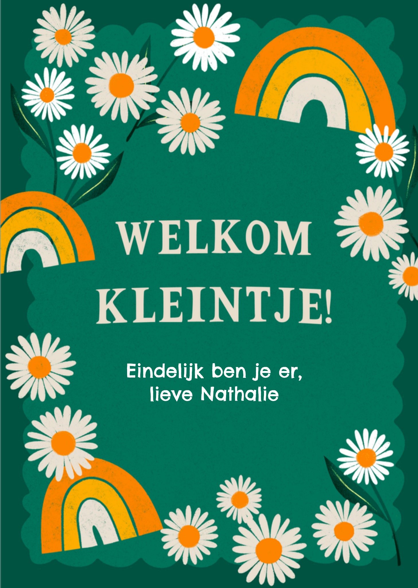 Geboortekaart Adoptie Bloemen Kaart Greetz