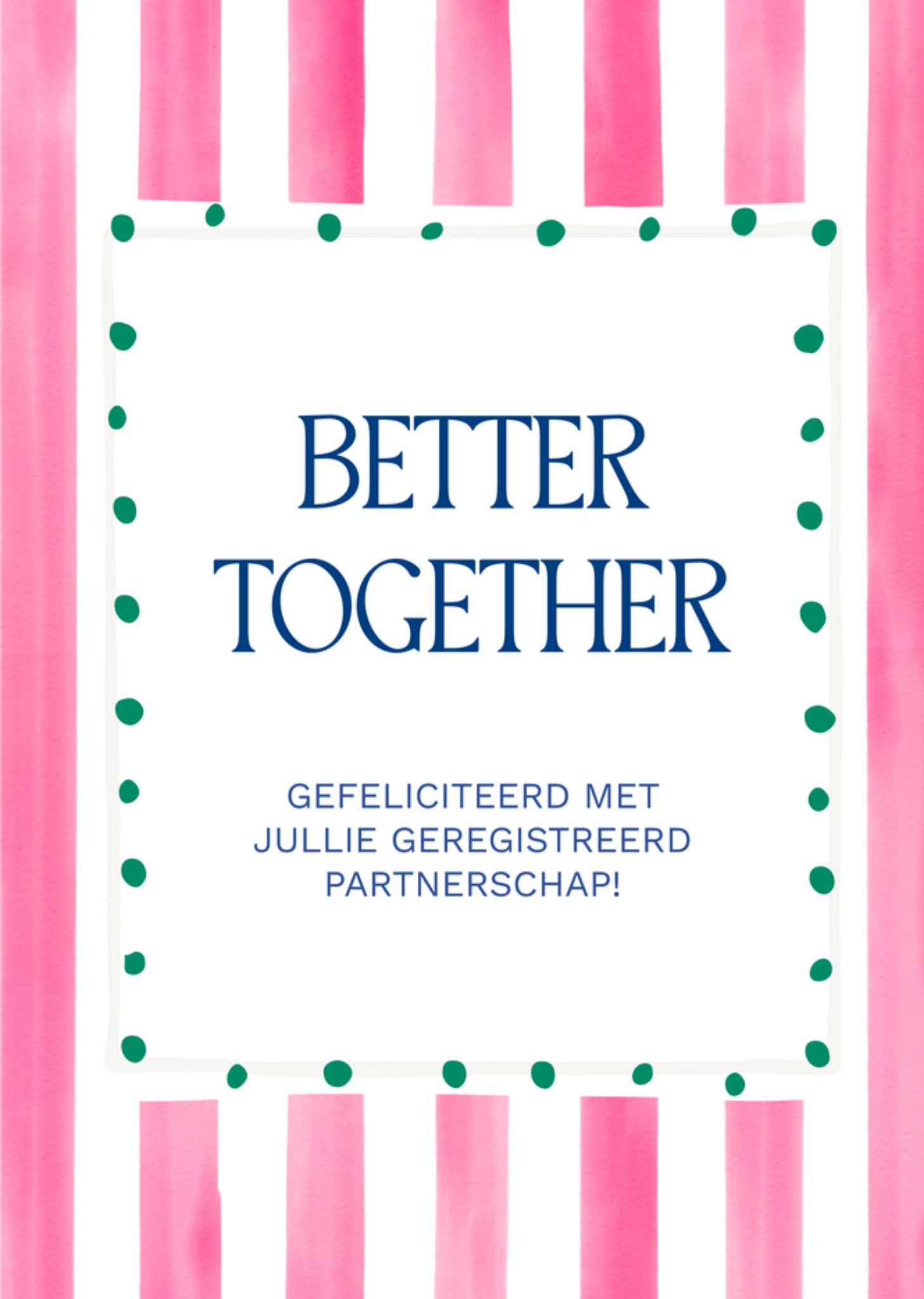 Greetz Huwelijkskaart Geregistreerd Partnerschap Better together Standard Card