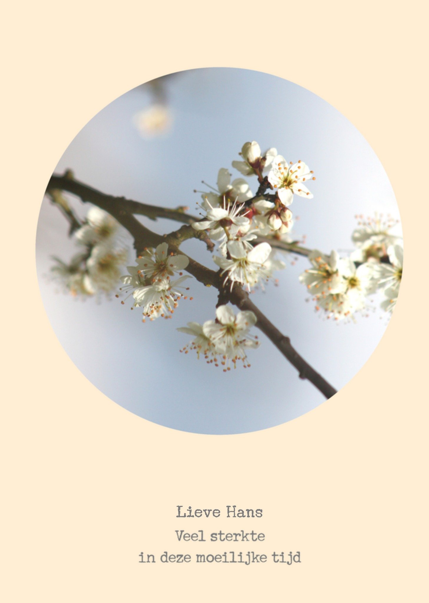 Condoleancekaart met naam Kaart Bright Spot