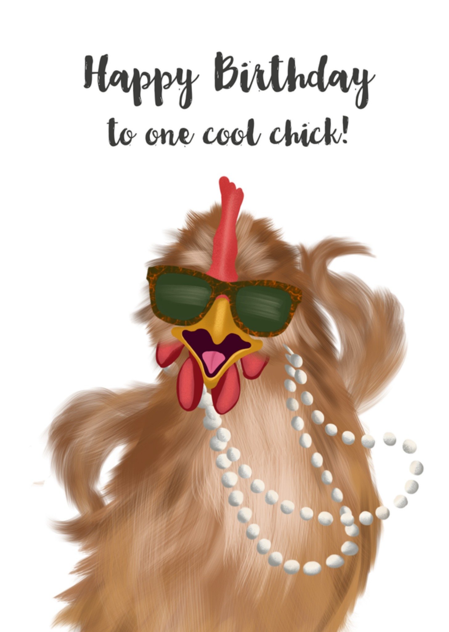 Verjaardagskaart One cool chick Tsjip