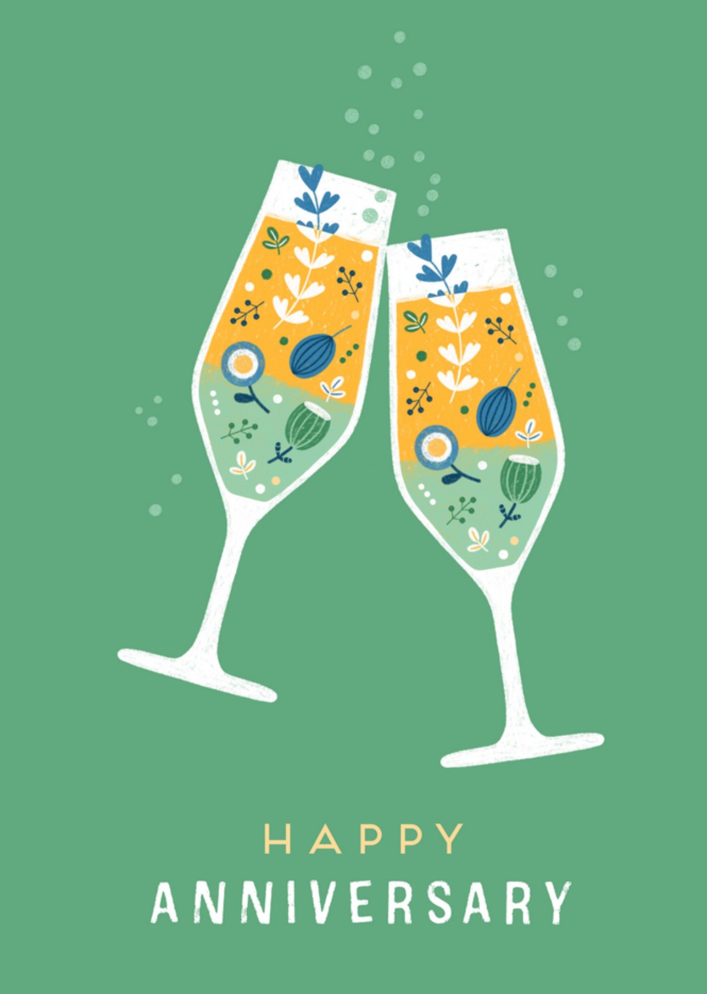 Jubileumkaart champagne Kaart Marieke Witke