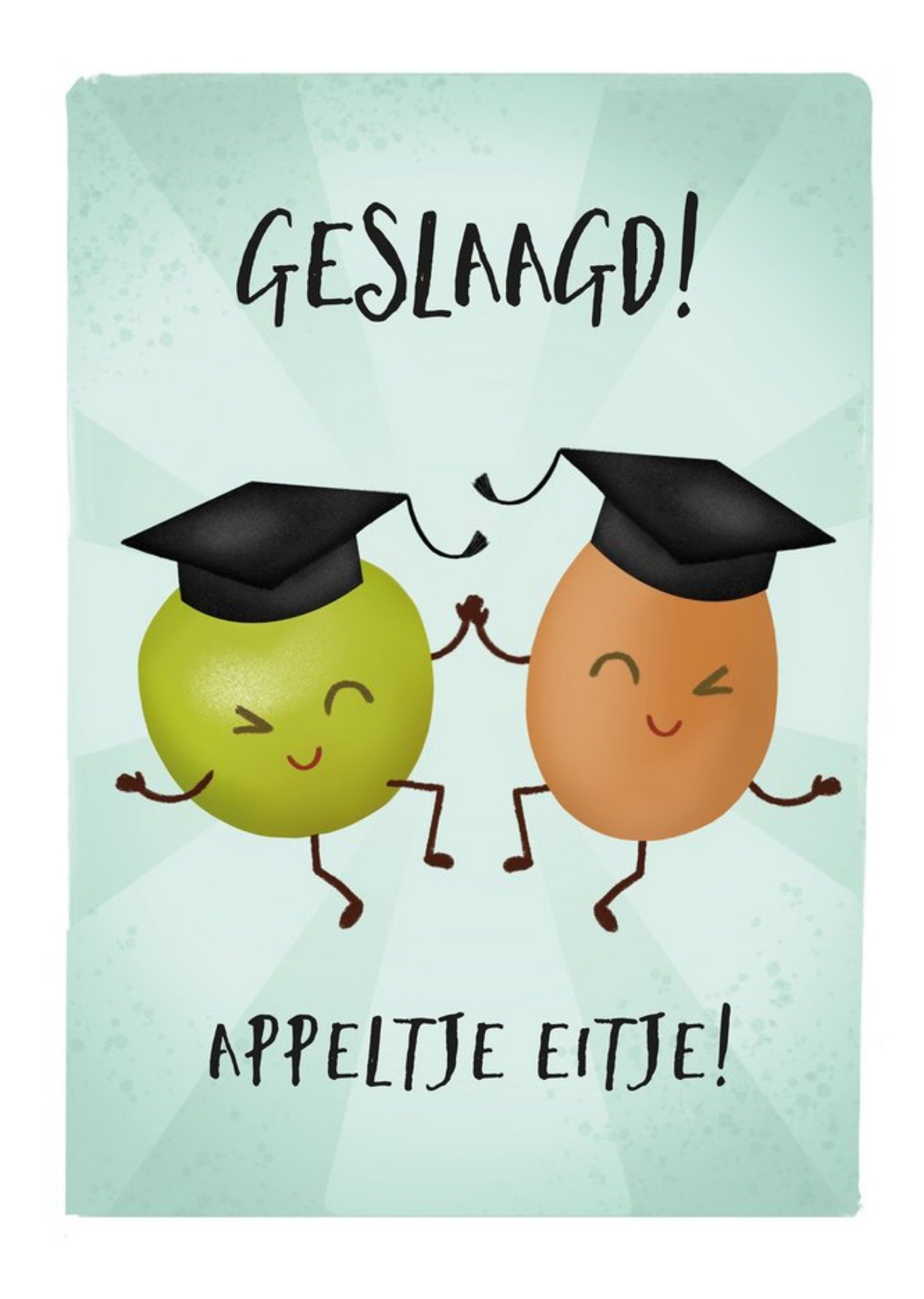 Tsjip Geslaagdkaart Geslaagd Appeltje eitje Greetz