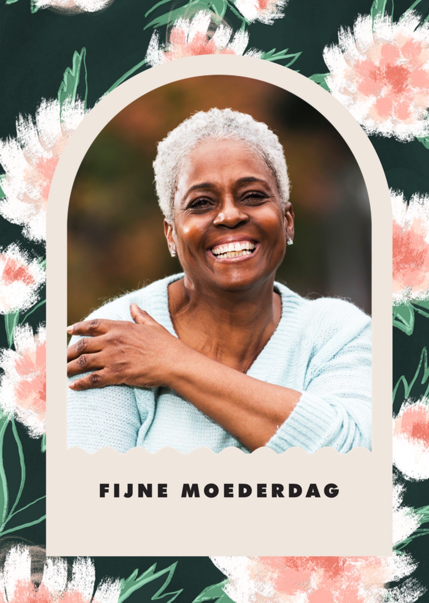 Moederdagkaart Fijne Moederdag Geschilderde bloemen Fotokaart Kaart Greetz