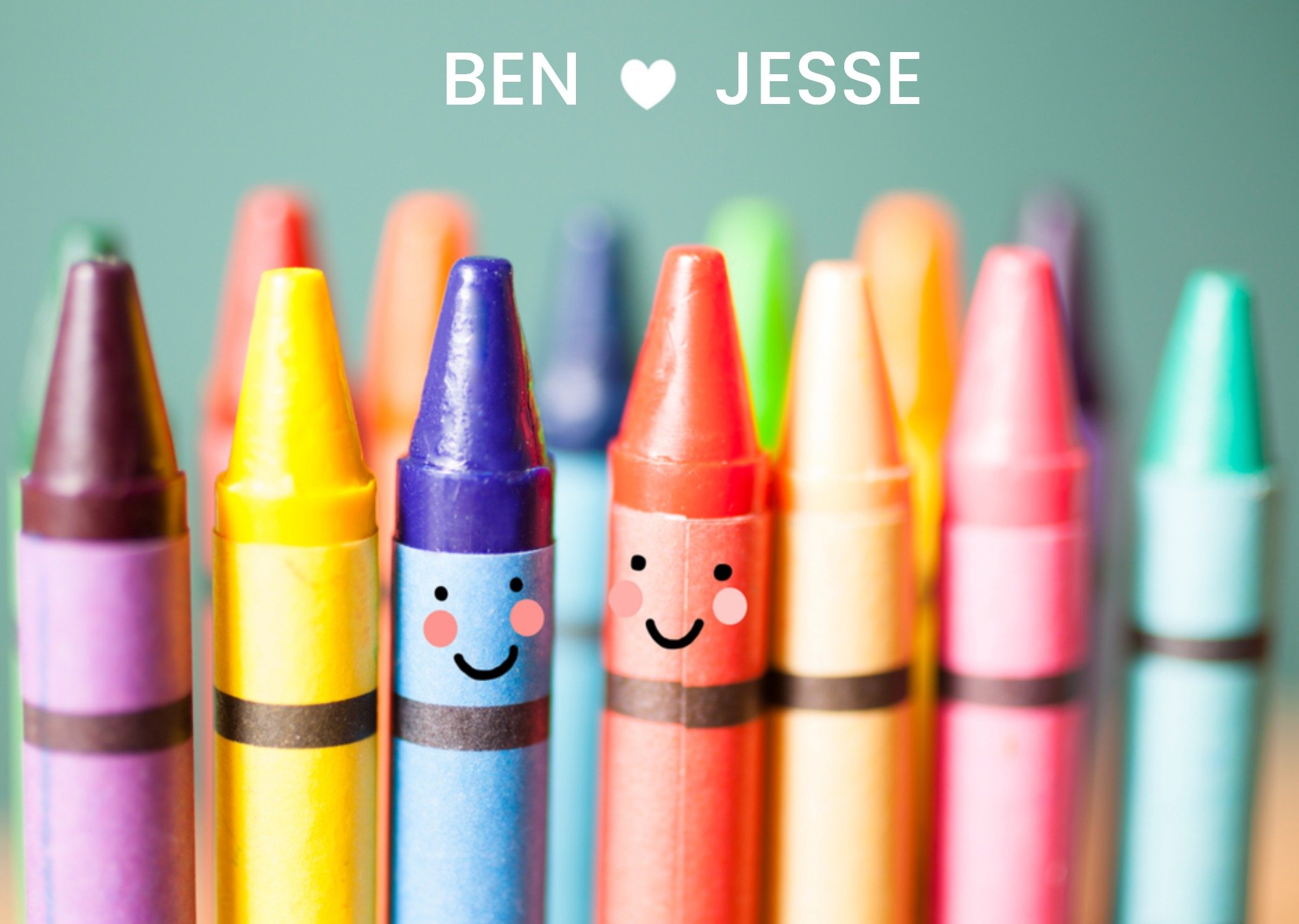 Liefdeskaart met aanpasbare naam Greetz