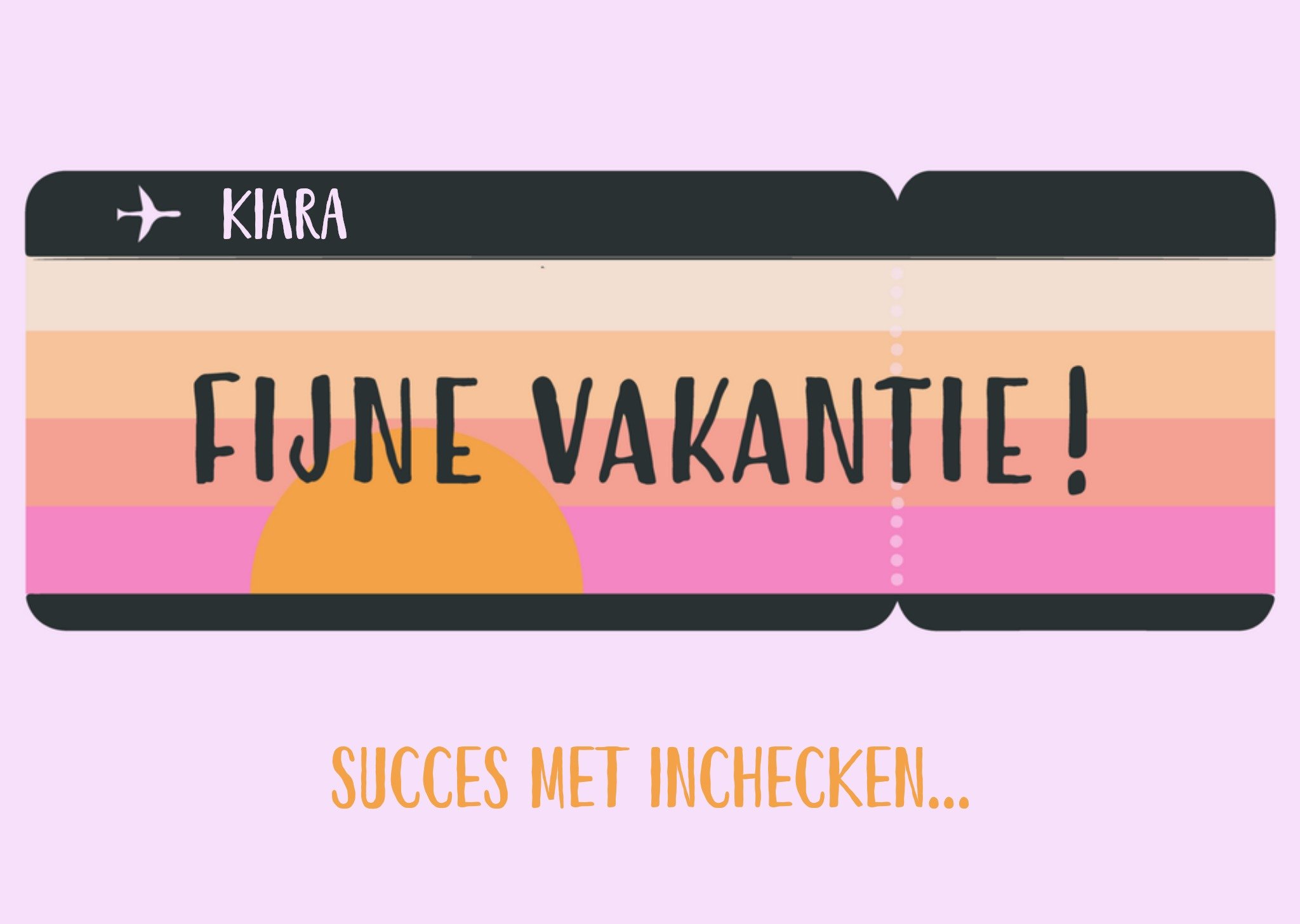 Greetz Vakantiekaart vliegveld naam Standard Card