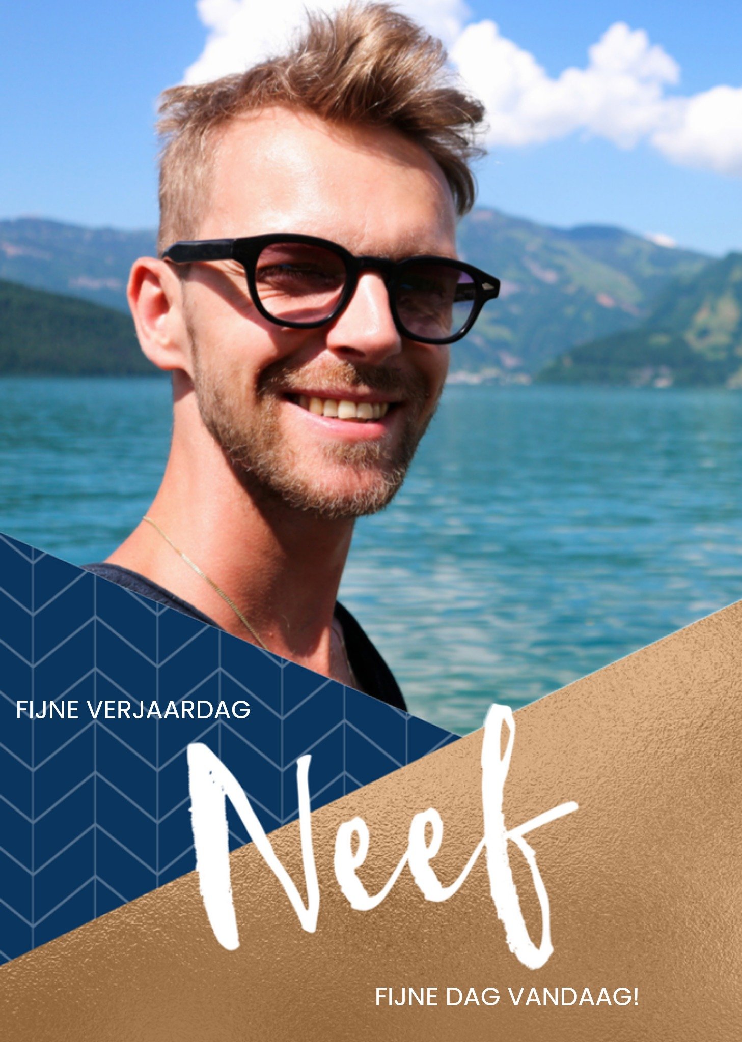 Verjaardagskaart fotokaart neef Greetz