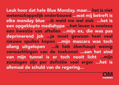 Omdenken | Sterktekaart | Blue Monday