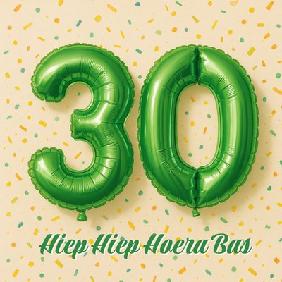 Greetz | Verjaardagskaart | 30 hiep hiep hoera