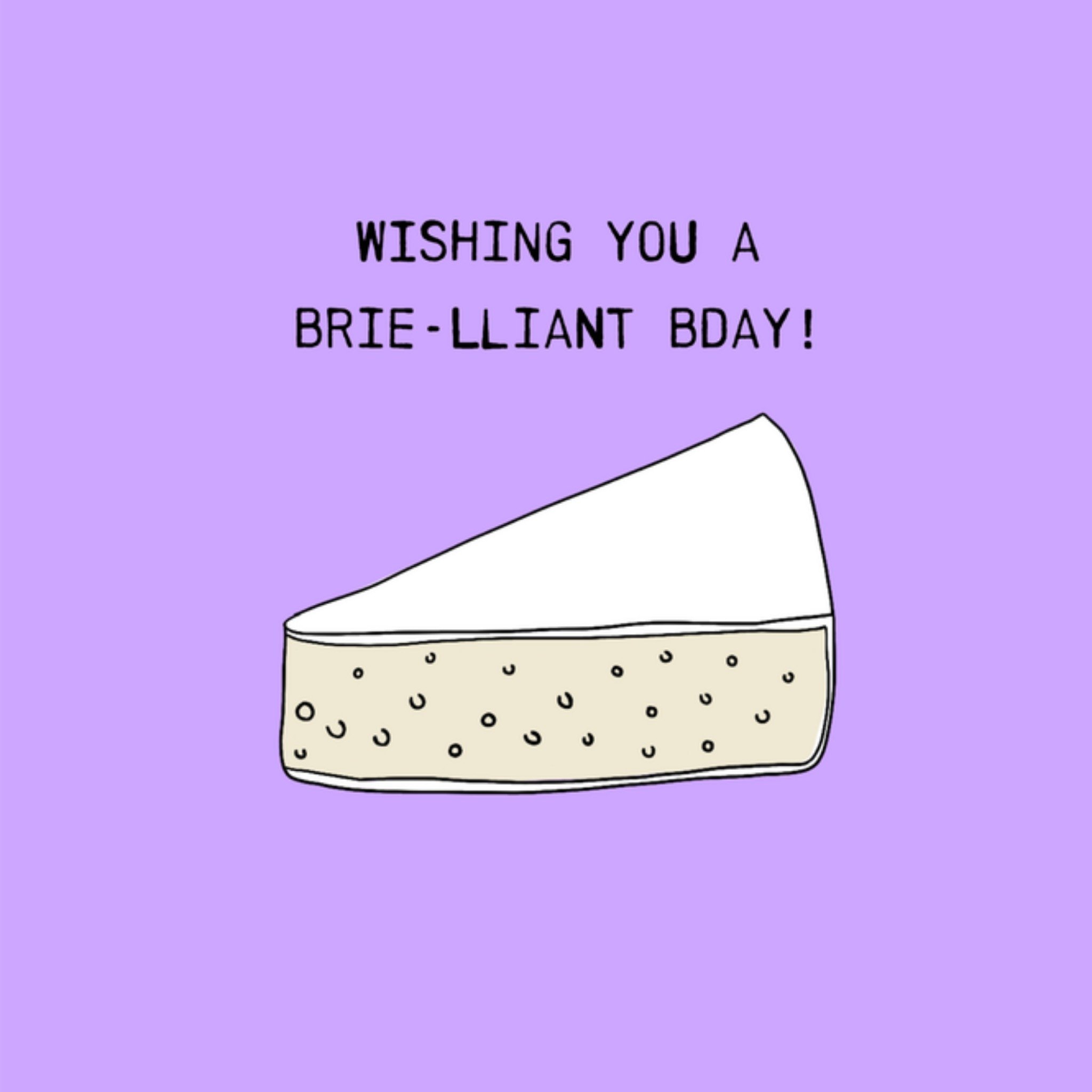 Greetz Verjaardagskaart brie kaas Vierkant