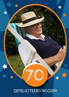 Sterren Foto Upload 70e Verjaardag Kaart