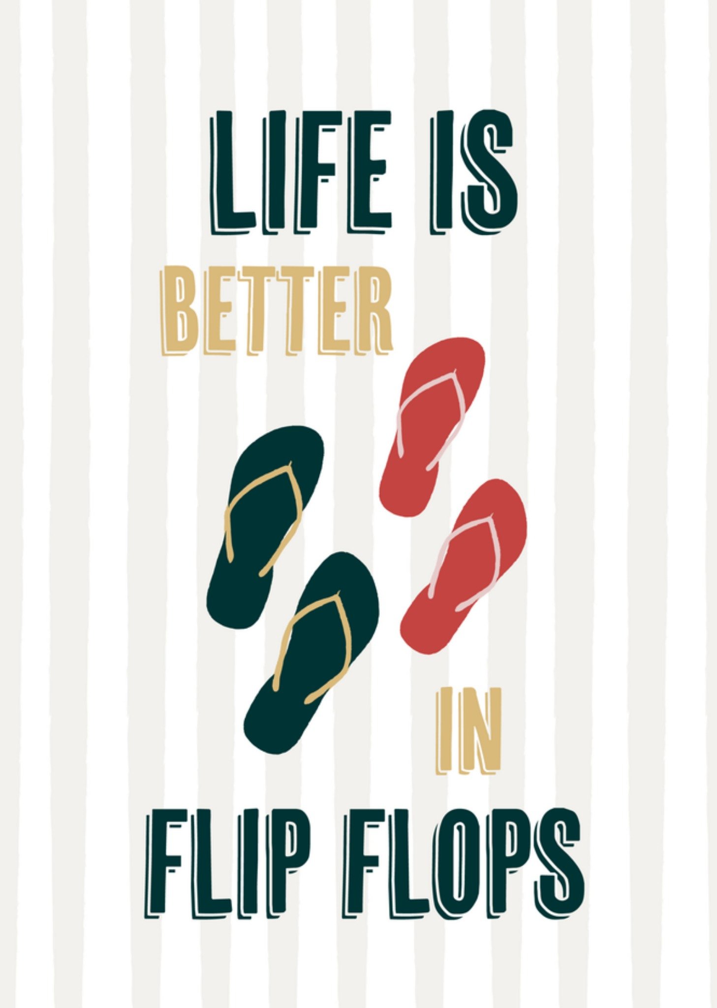 Vakantiekaart Slippers Kaart Greetz