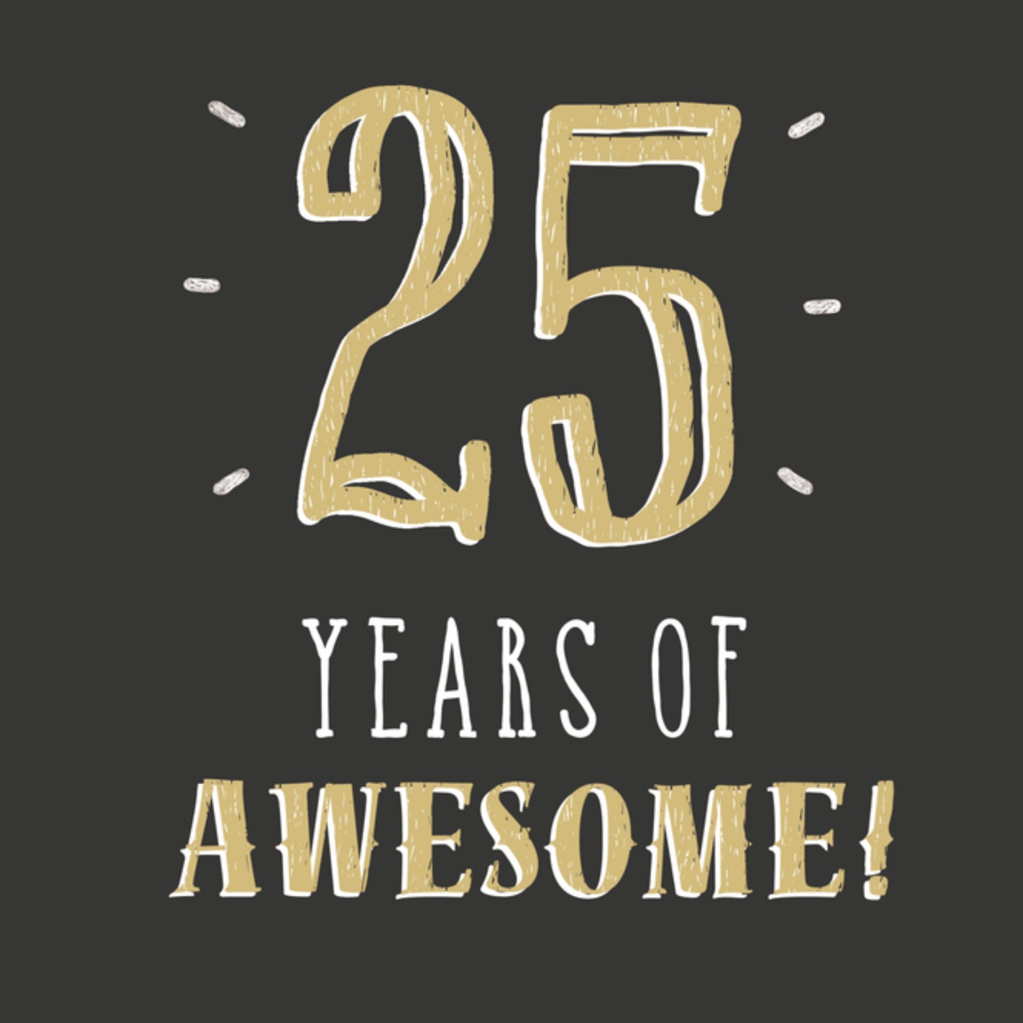 Verjaardagskaart 25 jaar Vierkante Kaart UK Greetings