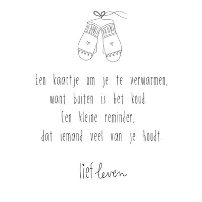 Lief Leven | Kerstkaart | Buiten is het koud