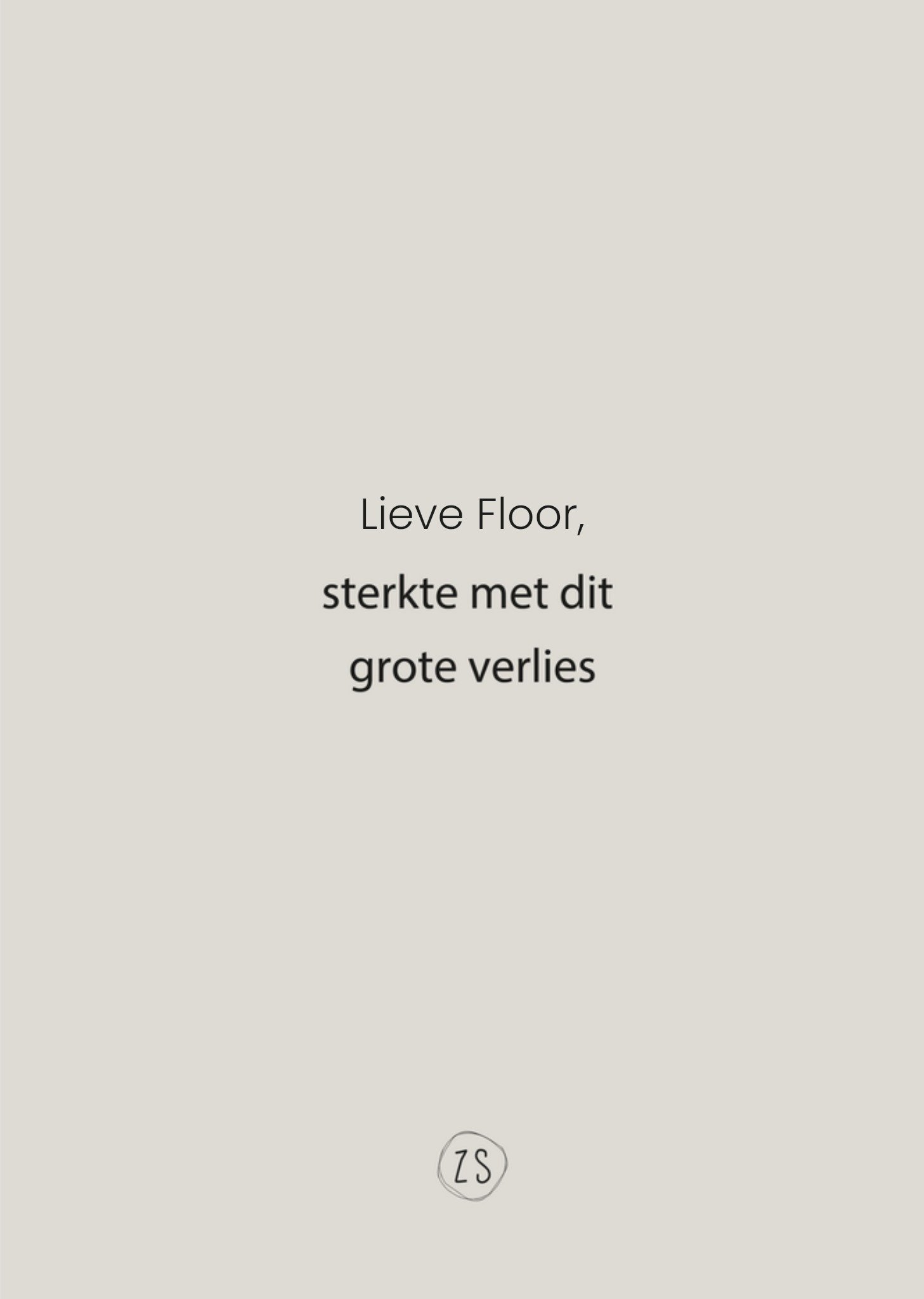 Zusss Condoleancekaart Met naam Standard Card