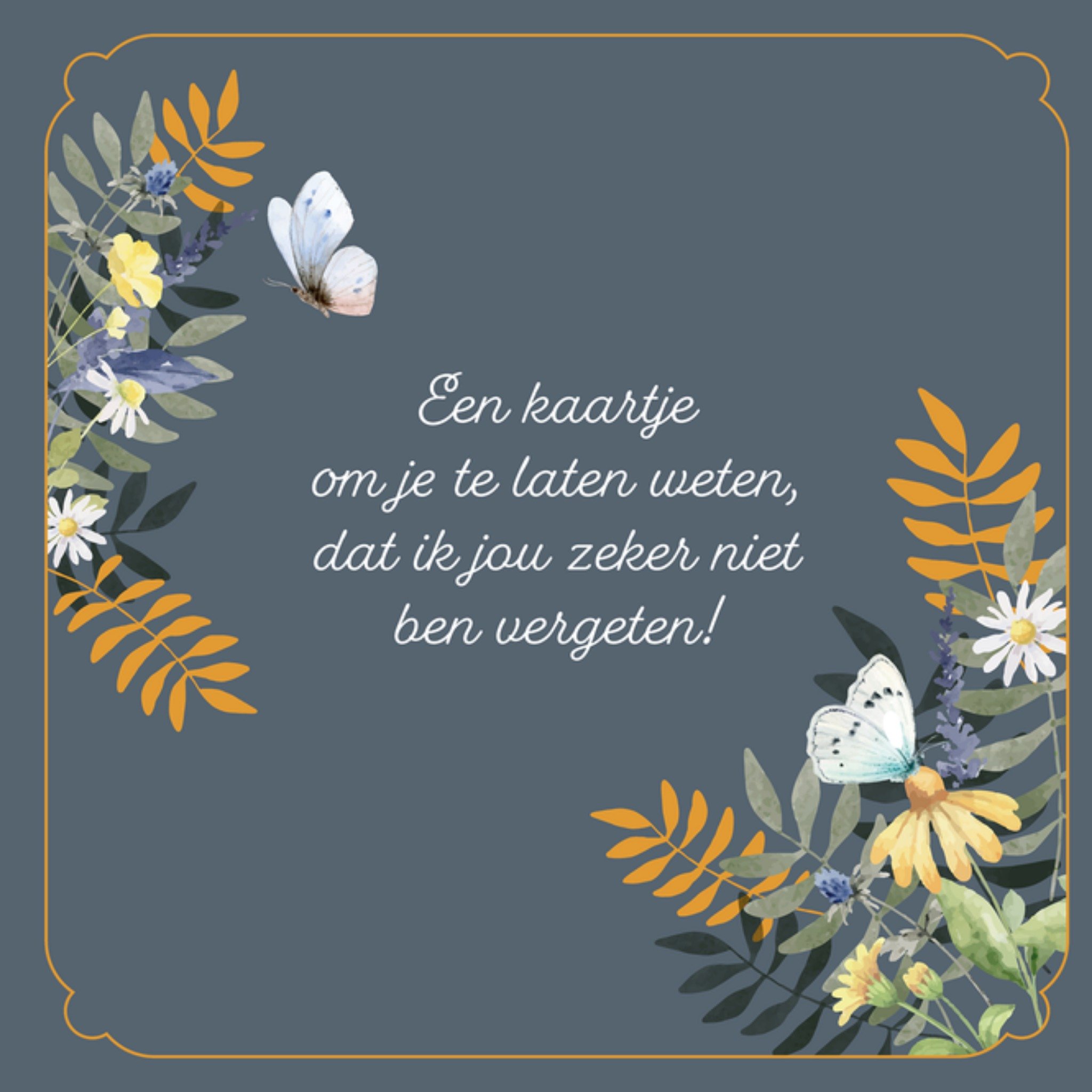 Paperclip Denken aan kaart Een kaartje om je te laten weten dat ik jou zeker niet ben vergeten Vierkante Kaart Greetz