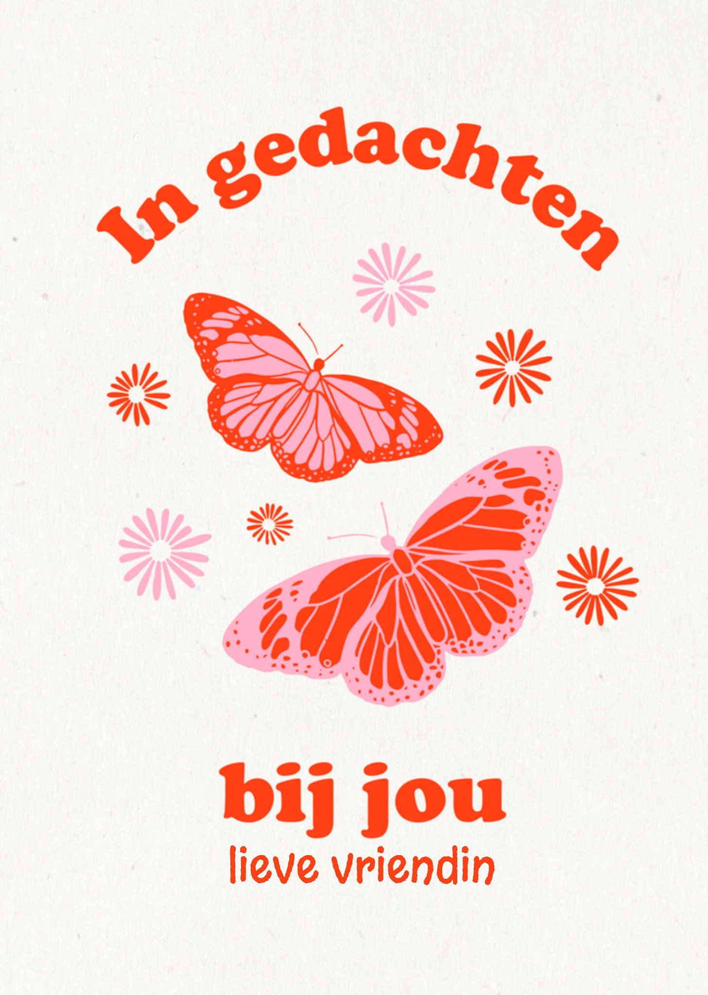 Condoleancekaart vlinder vriendin Greetz