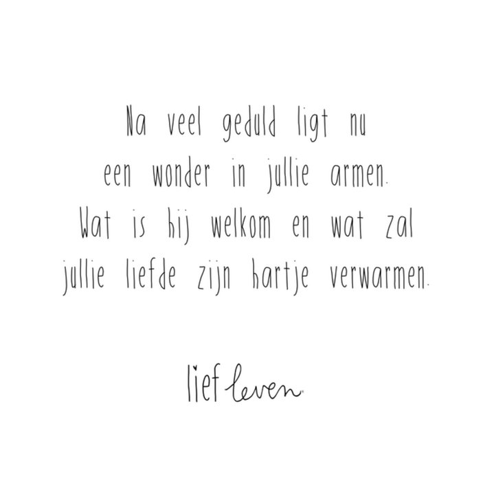 Lief Leven | Geboortekaart | Vaders