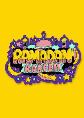 Harkiran Kalsi | Eid Mubarak kaart | Ramadan Kareem | Typografische kaart