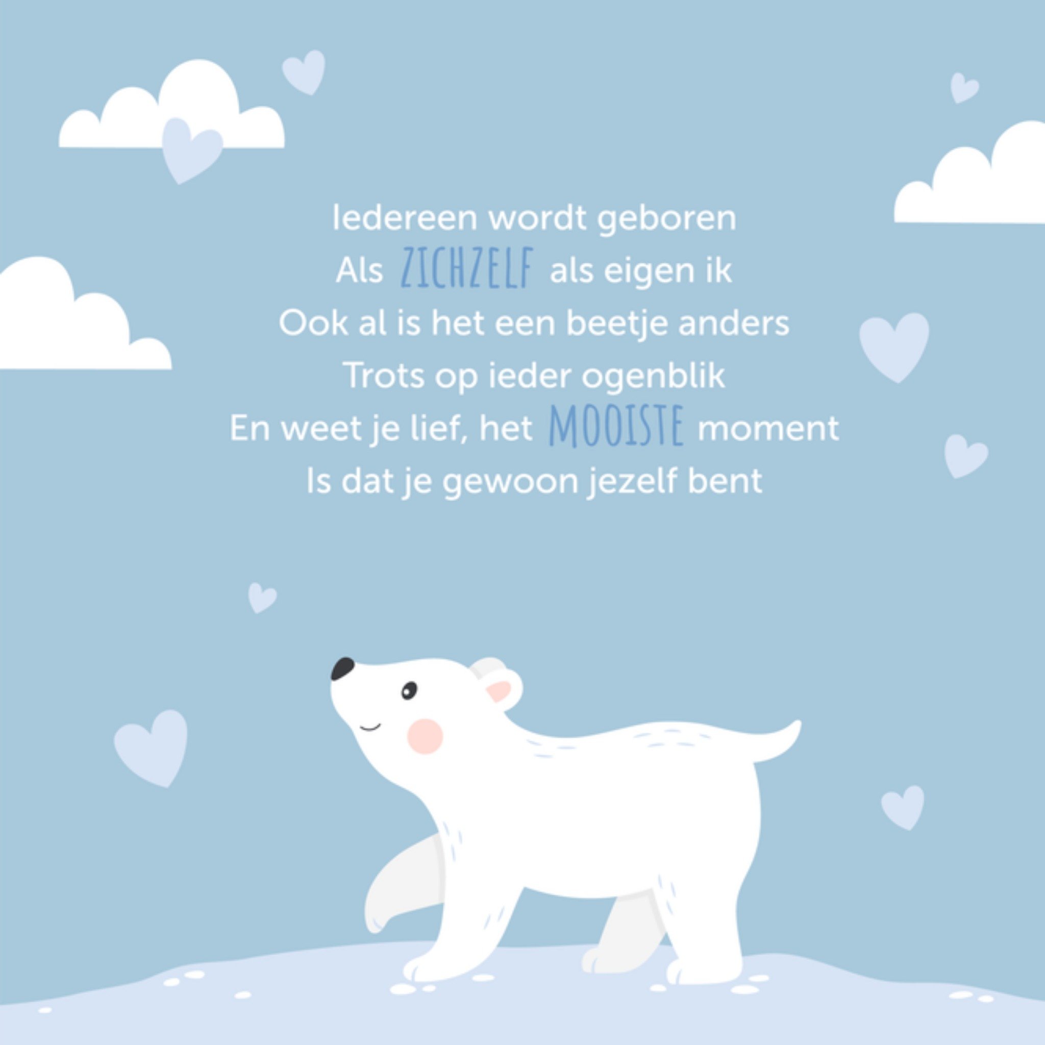 Kleine Twinkeltjes Geboortekaart Handicap Vierkant