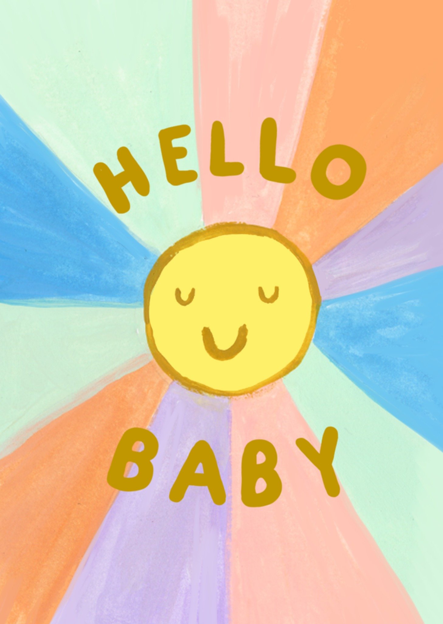 Greetz Eleanor Bowmer Geboortekaart Hello Baby Standard Card