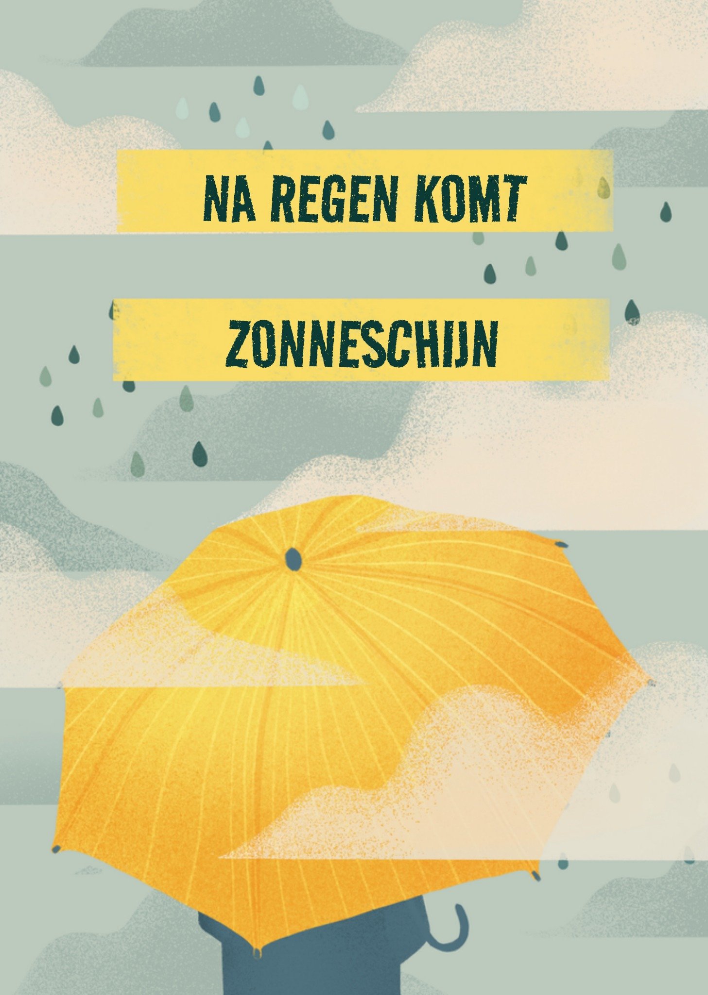 Greetz Gezakt kaart zonneschijn paraplu Standard Card