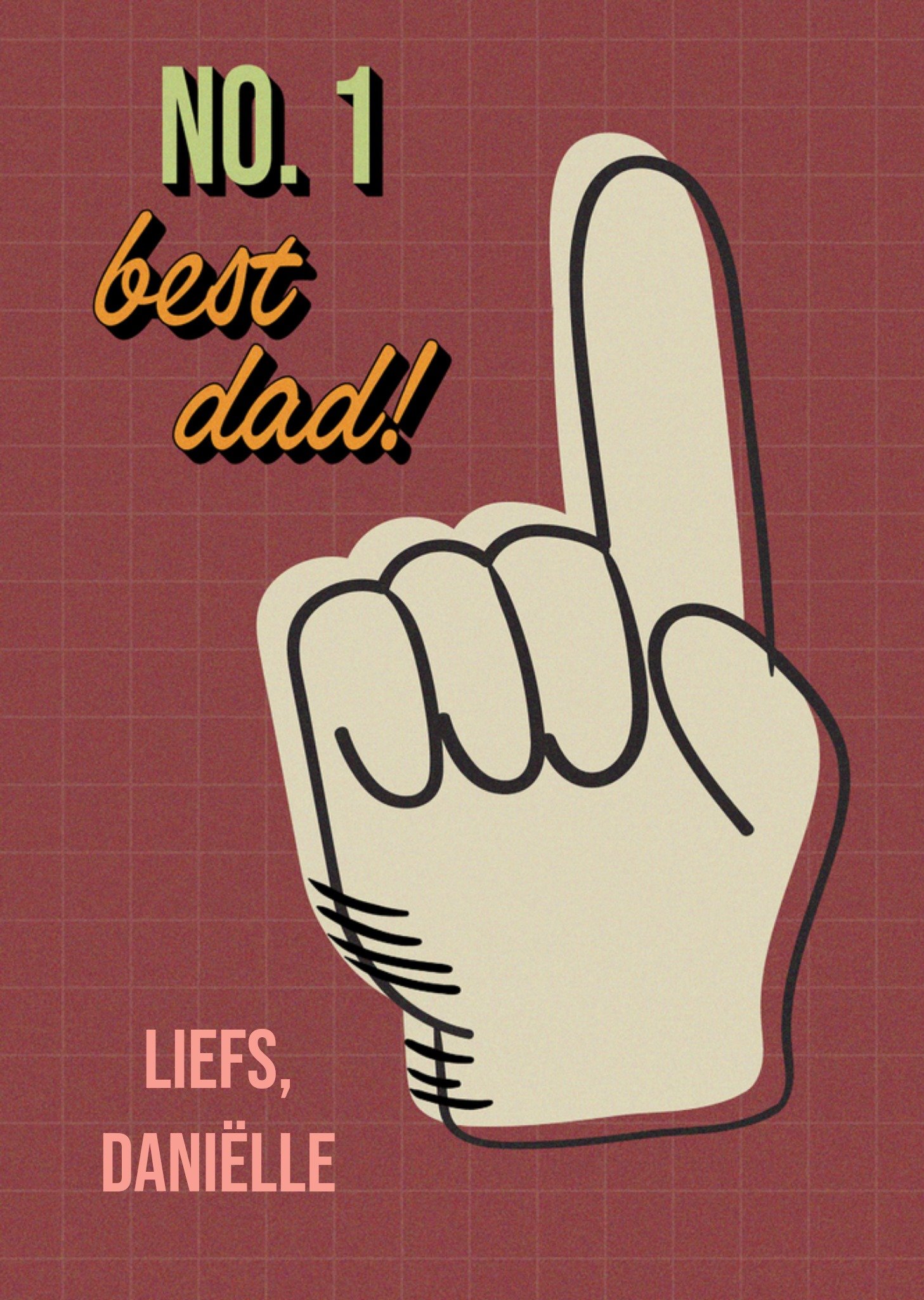 Greetz Vaderdagkaart No. 1 Best Dad Standard Card