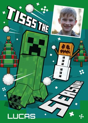 Minecraft | Kerstkaart | Tisss the season | Met foto
