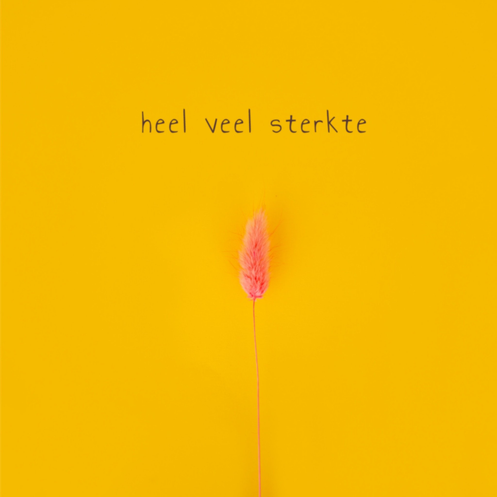 Condoleancekaart Heel veel sterkte Vierkante Kaart Photoflash