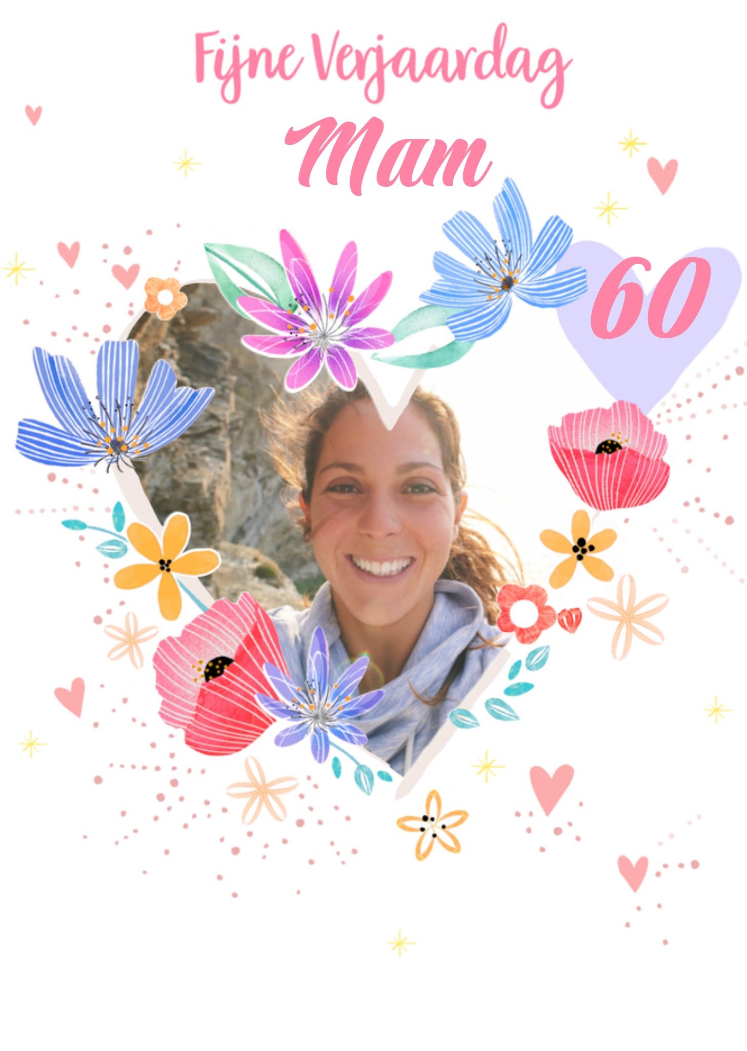 Verjaardagskaart foto 60 mam Kaart Paperlink