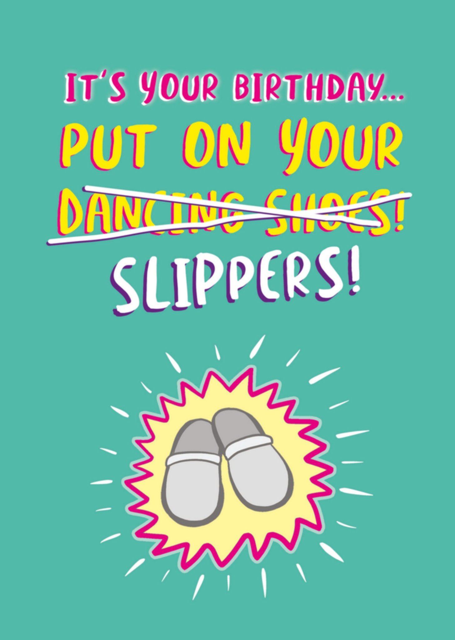 Verjaardagskaart sloffen Kaart The London Studio