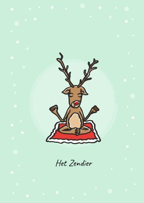 Liefs Jansje Het Zendier Geïllustreerd Rendier Kerstkaart