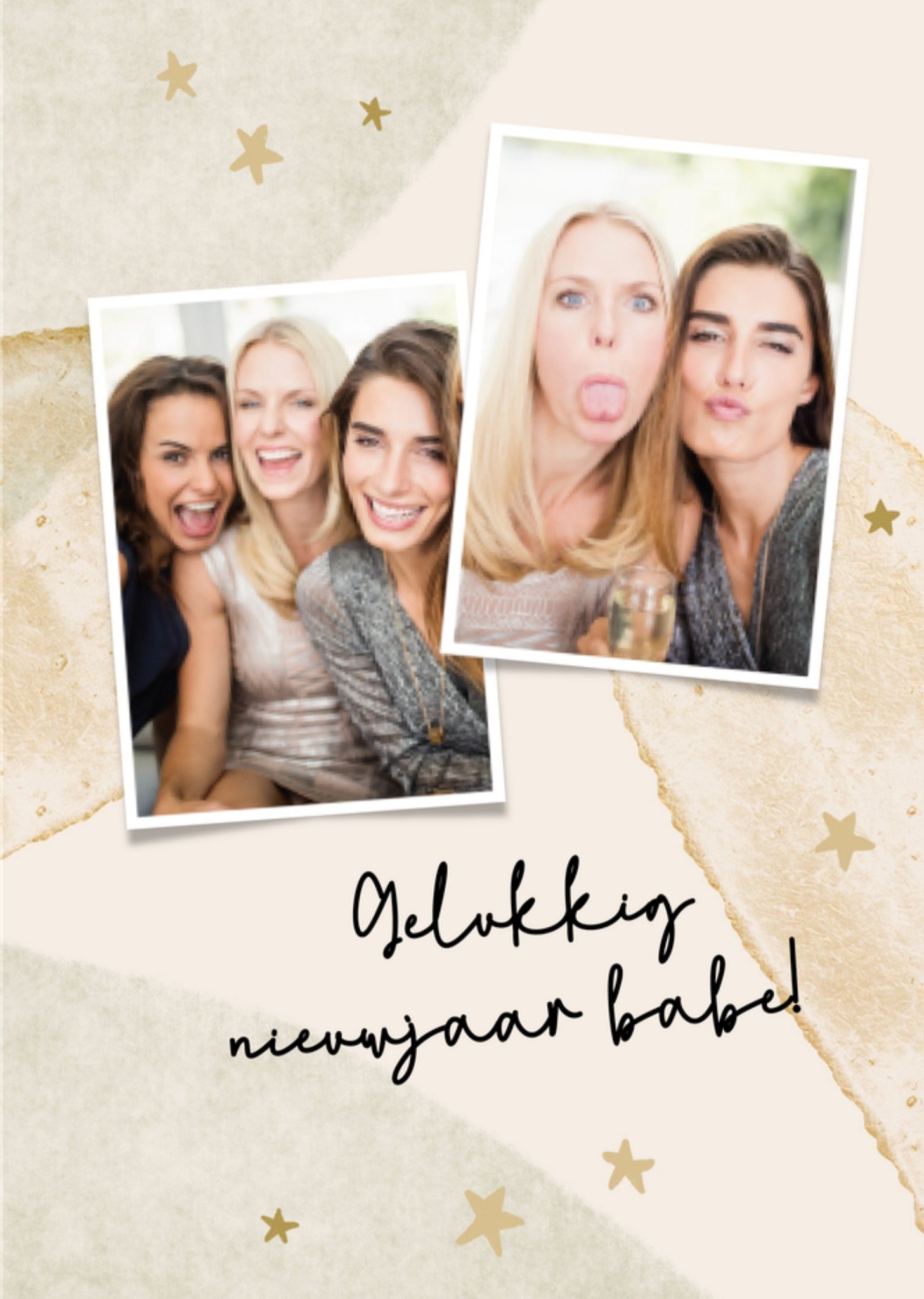 Nieuwjaarskaart Babe Sterren Kaart Greetz