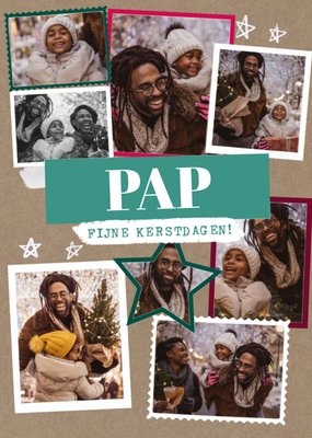 Foto Collage Pap Kerst Kaart